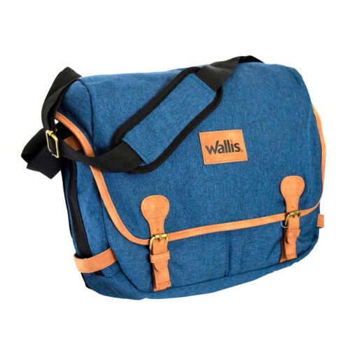 Portafolio Para Lap Top 14? Detalles En Tacto Piel, 38x27x12 Cm, Navy Blue