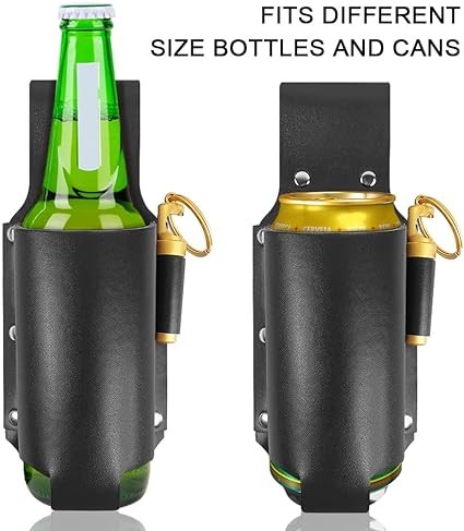 Funda Para Botella Cuero Negro