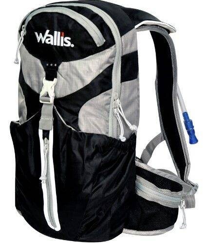 Mochila De Hidratacion NITRA 1.5 L, Semi-Impermeable, Negra Con Gris