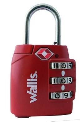 Candado De Combinacion TSA, Color Rojo
