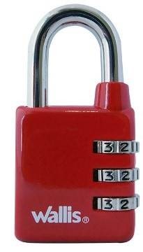 Candado De Combinacion Con Arco Grueso, Color Rojo