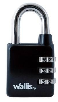 Candado De Combinacion Con Arco Grueso, Color Negro