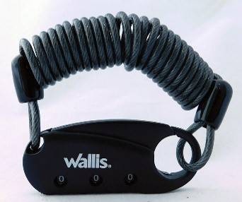 Candado De Combinacion Con Gancho Y Cable, Color Negro