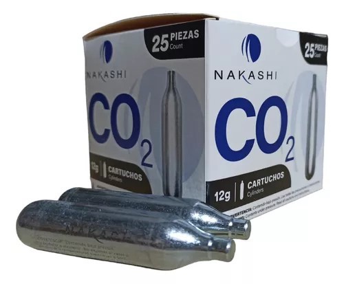 Cartuchos De Gas CO2 Nakashi De 12g, Caja Con 150