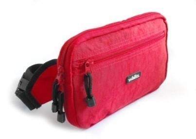 Cangureras 100% Nylon, De 4 Compartimientos, Organizador Interior, 22x3x14 Cm, Rojo