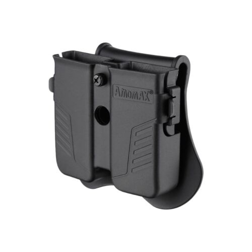 Funda Cargador Univ. 9mm/40/45 AMOMAX Negra Doble