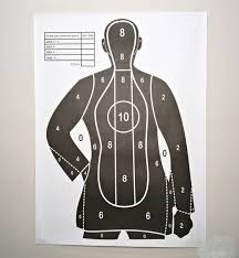 Silueta Para Tiro Papel Persona Atacante