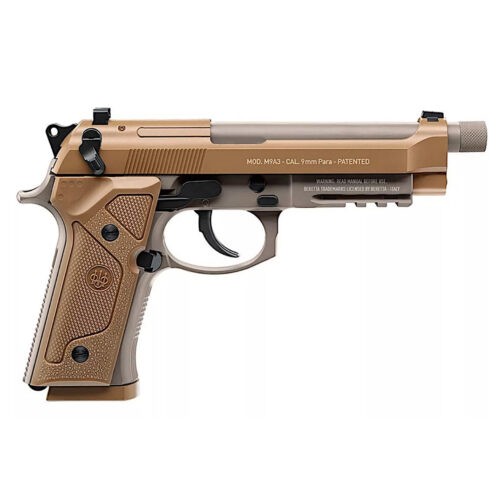 Pistola BERETTA M9A3 Dorada CO2 BB Cal. .177 330 Fps Retroceso AUTO