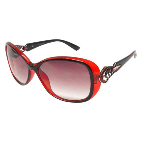 Lentes Casuales armazon Rojo, Varillas Con Detalle Metalico, Micas Humo Degradado