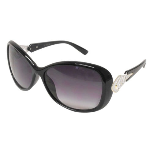 Lentes Casuales armazon Negro, Varillas Con Detalle Metalico, Micas Humo Degradado