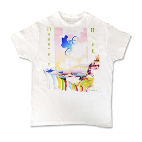 Playera Para Hombre Mountain Bike, Color Blanco, Talla Mediana