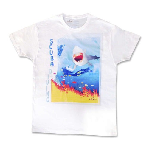 Playera Para Hombre Scuba Diving,  Color Blanco, Talla Grande