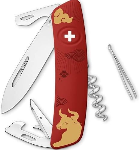 Navaja edicion especial D03 CHINESE NEW YEAR 2021, 11 Funciones, Rojo Oscuro