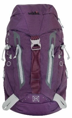 Mochila Para Media Montana THAPA 35 L, Varilla Y Soporte De PVC, 28x58x20 Cm, Morado
