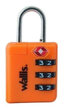Candado De Combinacion TSA, Color Naranja