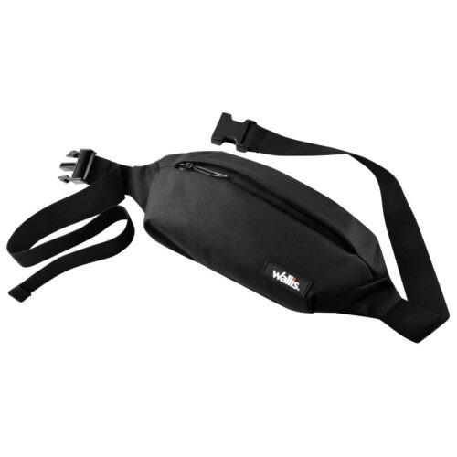 Cangurera C/Compartimientos, Correa Ajustable, 24/36x11x6 Cm, Negro (Proteccion RFID)