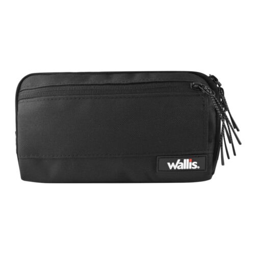 Cangurera C/Compartimientos, Correa Ajustable, 20x12x3 cm, Negro (Proteccion RFID)