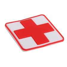 Parche Cruz Roja Blanco