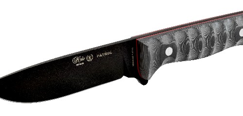 Cuchillo Patrol Combate, Mango Mikarta Gris, Hoja Lisa 11 Cm, Peso 197 Gr.
