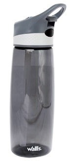 Cilindro De Tritan Bpa Free Con Agarrade A, Popote Y Boton  Antide Rame, 680 Ml,N Gro