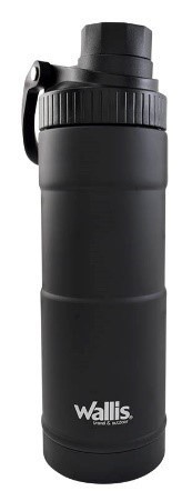Cilindro Termico De Acero Inox Con Agarrade A, Tapa Rosca Y Chupon, 500 Ml,N Gro