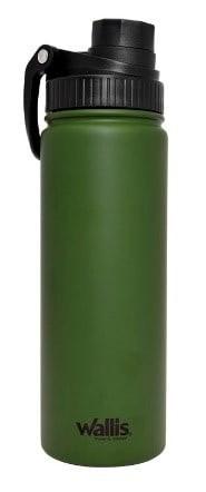 Cilindro Termico De Acero Inox Con Agarradera, Tapa Rosca Y Chupon, 620 Ml, Verde