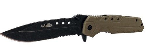 Navaja Con Mango Fibra De Vidrio Tipo Piedra, Hoja Lisa-Sierra De 9.5 Cm De Largo