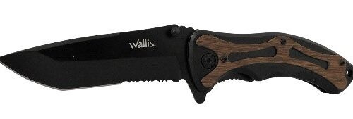 Navaja Con Mango Metaln Gro Con Tipo Made A Y Clip, Hoja Lisa-Sierra De 8.5 Cm De Largo