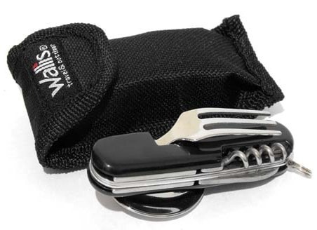 Cubierto Con 8 Usos, Desprendible A 2 Piezas, Cerrado 8.5 Cm, Mango PVC Negro, Con Funda