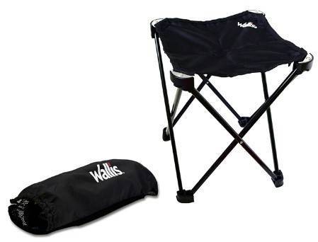 Banco Plegable, Aluminio Y Poliester, 24x24x28 Cm, Negro