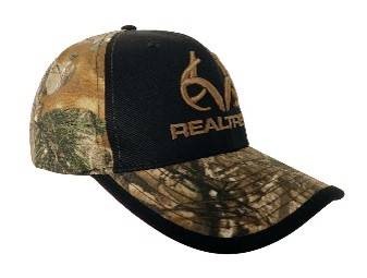 Gorra Con Cintillo De Ajuste, Realtree, Negro Con Camuflaje