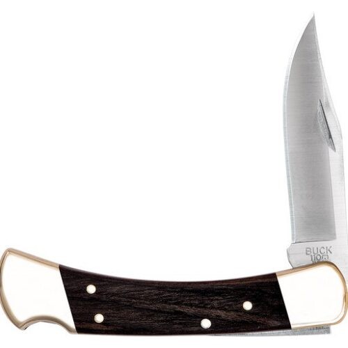 Navaja Caceria BUCK 110 Hunter C/Dedos Marcados 9.5 Cm. CAJA