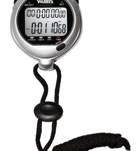 Cronometro Profesional Digital De 50 Memorias, Plata