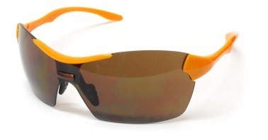 Lentes Deportivo armazon Y Varillas Naranja, Micas Cafe
