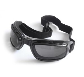 Lentes Deportivo armazon Plegable Negro, Resorte, Micas Humo