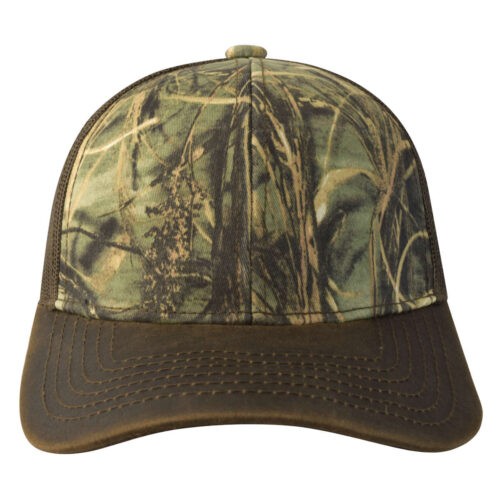 Gorra Con Malla Y Ajustador de Plastico, Sin Logo, Camuflaje C/Cafe