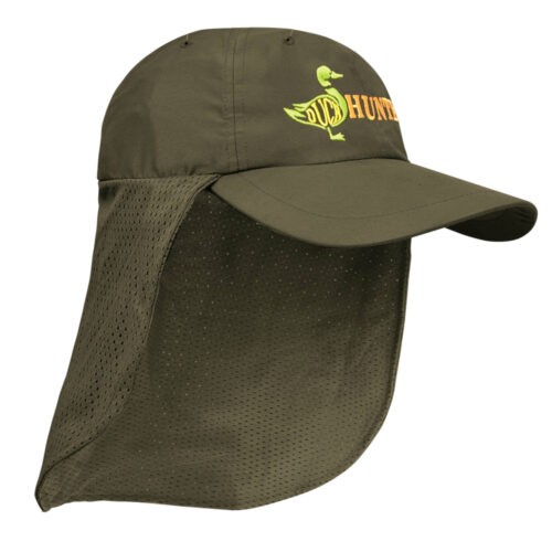 Gorra Pescador C/Faldon De Malla, Duck Hunter Y Huellas, Olive