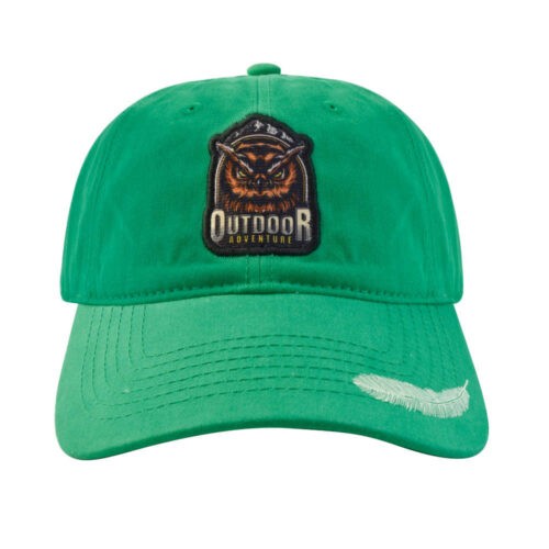 Gorra Sandwich con Cintillo de Ajuste y Hebilla, Outdoot Adventure, Verde