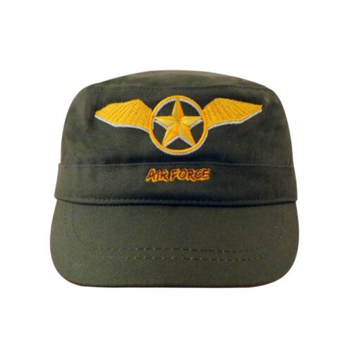 Gorra Tipo Fidel Con Ajustador Con Velcro, Air Force, Verde Olivo