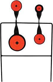 Blanco Metalico BC Giratorio Doble P/Pistola Y Rifle .22