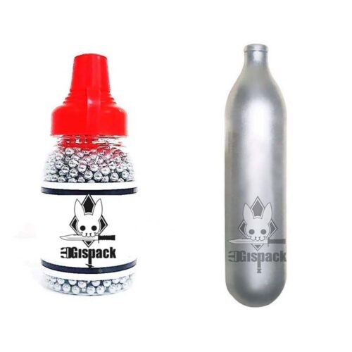 Paquete  Iniciacion 10 Tanques De CO2  + Botella 1500 Municiones 4.5 .177 Posta Metal