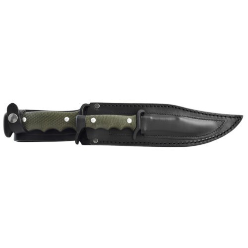 Cuchillos Combate, Acero AN-58 Pavonado, Mangos ABS Y Zamak Con Pintura Epoxi, Hojas Lisas 11/23 Cm, Peso 529 Gr