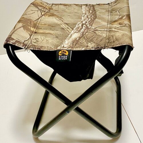 Banco Plegable C/Respaldo KING RIVER Camo C/Bolsa P/Almacenaje